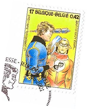  [timbre belge à l'effigie de Luc Orient]