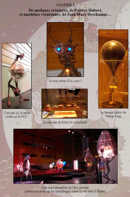Solaris aux Utopiales, Galerie 1: De quelques créatures, de Patrice Hubert, et machines verniennes, de Jean-Marc Deschamps