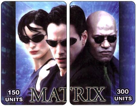 Télécartes The Matrix