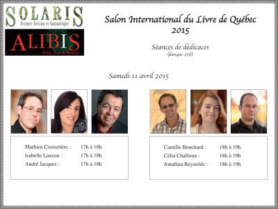 Salon International du Livre de Québec 2015