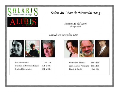 Solaris au Salon du livre de Montréal 2015!